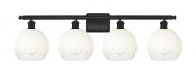 Innovations Lighting 516-4W-BK-G483-8OP - Brookhaven Globe - 4 Light - 38 inch - Matte Black - Bath Vanity Light