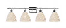 Innovations Lighting 516-4W-PC-NBD-75-NAT - Bristol Natural - 4 Light - 38 inch - Polished Chrome - Bath Vanity Light