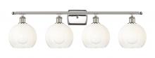 Innovations Lighting 516-4W-PN-G483-8OP - Brookhaven Globe - 4 Light - 38 inch - Polished Nickel - Bath Vanity Light