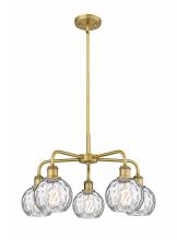 Innovations Lighting 516-5CR-BB-G1215-6 - Athens Water Glass - 5 Light - 24 inch - Brushed Brass - Chandelier