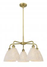 Innovations Lighting 516-5CR-BB-NBD-75-NAT - Bristol Natural - 5 Light - 26 inch - Brushed Brass - Stem hung - Chandelier