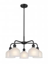 Innovations Lighting 516-5CR-BK-G411 - Dayton - 5 Light - 24 inch - Matte Black - Chandelier