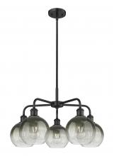 Innovations Lighting 516-5CR-BK-G483-8SL - Brookhaven Globe - 5 Light - 26 inch - Matte Black - Stem hung - Chandelier