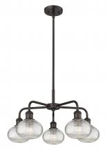 Innovations Lighting 516-5CR-OB-G555-6CL - Ithaca - 5 Light - 24 inch - Oil Rubbed Bronze - Chandelier