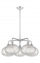 Innovations Lighting 516-5CR-PC-G555-10CL - Ithaca - 5 Light - 28 inch - Polished Chrome - Chandelier