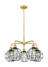 Innovations Lighting 516-5CR-SG-CE-8-BK - Lake Placid - 5 Light - 26 inch - Satin Gold - Chandelier