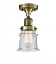 Innovations Lighting 517-1CH-AB-G184S - Canton - 1 Light - 6 inch - Antique Brass - Semi-Flush Mount