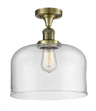 Innovations Lighting 517-1CH-AB-G72-L-LED - Bell - 1 Light - 12 inch - Antique Brass - Semi-Flush Mount