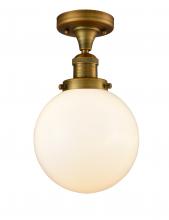 Innovations Lighting 517-1CH-BB-G201-8 - Beacon - 1 Light - 8 inch - Brushed Brass - Semi-Flush Mount
