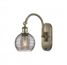 Innovations Lighting 518-1W-AB-G1213-6SM - Athens Deco Swirl - 1 Light - 6 inch - Antique Brass - Sconce