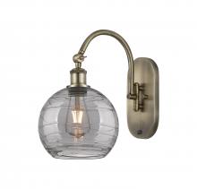 Innovations Lighting 518-1W-AB-G1213-8SM - Athens Deco Swirl - 1 Light - 8 inch - Antique Brass - Sconce