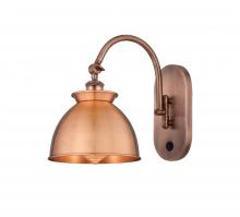 Innovations Lighting 518-1W-AC-M14-AC - Adirondack - 1 Light - 8 inch - Antique Copper - Sconce
