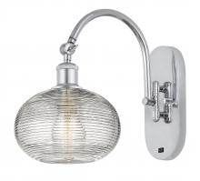 Innovations Lighting 518-1W-PC-G555-8CL - Ithaca - 1 Light - 8 inch - Polished Chrome - Sconce