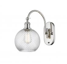 Innovations Lighting 518-1W-PN-G1214-8 - Athens Twisted Swirl 1 Light 8 inch Sconce