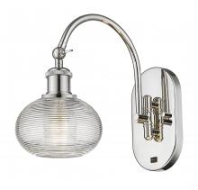 Innovations Lighting 518-1W-PN-G555-6CL - Ithaca - 1 Light - 6 inch - Polished Nickel - Sconce
