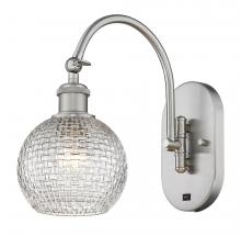 Innovations Lighting 518-1W-SN-G122C-6CL - Athens - 1 Light - 6 inch - Brushed Satin Nickel - Sconce