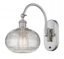 Innovations Lighting 518-1W-SN-G555-8CL - Ithaca - 1 Light - 8 inch - Brushed Satin Nickel - Sconce