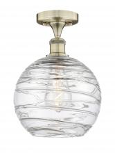 Innovations Lighting 616-1F-AB-G1213-10 - Athens Deco Swirl - 1 Light - 10 inch - Antique Brass - Semi-Flush Mount