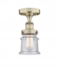 Innovations Lighting 616-1F-AB-G184S - Canton - 1 Light - 5 inch - Antique Brass - Semi-Flush Mount