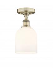 Innovations Lighting 616-1F-AB-G558-6GWH - Bella - 1 Light - 6 inch - Antique Brass - Semi-Flush Mount