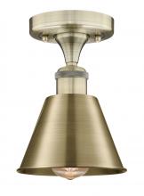 Innovations Lighting 616-1F-AB-M8-AB - Smithfield - 1 Light - 7 inch - Antique Brass - Semi-Flush Mount