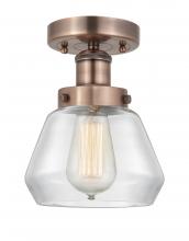 Innovations Lighting 616-1F-AC-G172 - Fulton - 1 Light - 7 inch - Antique Copper - Semi-Flush Mount