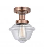 Innovations Lighting 616-1F-AC-G532 - Oxford - 1 Light - 7 inch - Antique Copper - Semi-Flush Mount