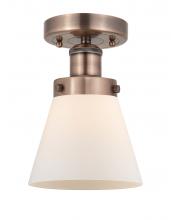Innovations Lighting 616-1F-AC-G61 - Cone - 1 Light - 6 inch - Antique Copper - Semi-Flush Mount