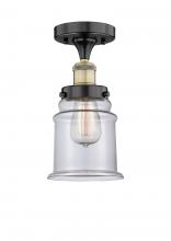 Innovations Lighting 616-1F-BAB-G182 - Canton - 1 Light - 6 inch - Black Antique Brass - Semi-Flush Mount