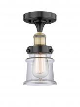 Innovations Lighting 616-1F-BAB-G182S - Canton - 1 Light - 5 inch - Black Antique Brass - Semi-Flush Mount