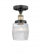 Innovations Lighting 616-1F-BAB-G302 - Colton - 1 Light - 6 inch - Black Antique Brass - Semi-Flush Mount