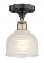 Innovations Lighting 616-1F-BAB-G411 - Dayton - 1 Light - 6 inch - Black Antique Brass - Flush Mount