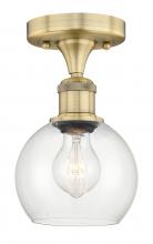 Innovations Lighting 616-1F-BB-G122-6 - Athens - 1 Light - 6 inch - Brushed Brass - Semi-Flush Mount