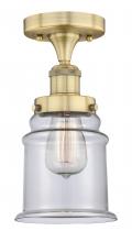Innovations Lighting 616-1F-BB-G182 - Canton - 1 Light - 6 inch - Brushed Brass - Semi-Flush Mount