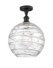 Innovations Lighting 616-1F-OB-G1213-10CL - Athens Deco Swirl - 1 Light - 10 inch - Oil Rubbed Bronze - Semi-Flush Mount