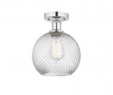 Innovations Lighting 616-1F-PC-G1214-8 - Athens Twisted Swirl 1 Light 8 inch Semi-Flush Mount