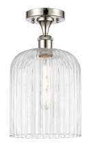 Innovations Lighting 616-1F-PN-G559-8CL - Bridal Veil - 1 Light - 5 inch - Polished Nickel - Semi-Flush Mount