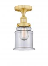 Innovations Lighting 616-1F-SG-G182 - Canton - 1 Light - 6 inch - Satin Gold - Semi-Flush Mount