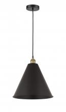 Innovations Lighting 616-1P-BAB-MBC-16-BK - Berkshire - 1 Light - 16 inch - Black Antique Brass - Cord hung - Mini Pendant