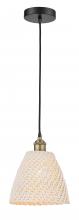 Innovations Lighting 616-1P-BAB-NBD-9-NAT - Bristol Natural - 1 Light - 6 inch - Black Antique Brass - Cord hung - Mini Pendant