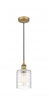 Innovations Lighting 616-1P-BB-G1113 - Cobbleskill - 1 Light - 5 inch - Brushed Brass - Cord hung - Mini Pendant