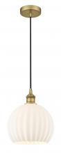 Innovations Lighting 616-1P-BB-G1217-10WV - White Venetian - 1 Light - 10 inch - Brushed Brass - Cord Hung - Mini Pendant