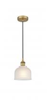 Innovations Lighting 616-1P-BB-G411 - Dayton - 1 Light - 6 inch - Brushed Brass - Cord hung - Mini Pendant