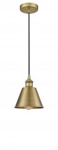 Innovations Lighting 616-1P-BB-M8 - Smithfield - 1 Light - 7 inch - Brushed Brass - Cord hung - Mini Pendant