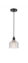 Innovations Lighting 616-1P-BK-G412 - Dayton - 1 Light - 6 inch - Matte Black - Cord hung - Mini Pendant