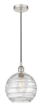 Innovations Lighting 616-1P-PN-G1213-10CL - Athens Deco Swirl - 1 Light - 10 inch - Polished Nickel - Cord hung - Mini Pendant