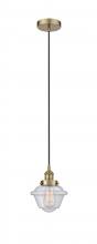 Innovations Lighting 616-1PH-AB-G534 - Oxford - 1 Light - 7 inch - Antique Brass - Cord hung - Mini Pendant