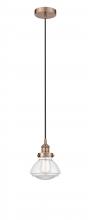 Innovations Lighting 616-1PH-AC-G322 - Olean - 1 Light - 7 inch - Antique Copper - Cord hung - Mini Pendant