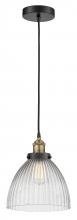 Innovations Lighting 616-1PH-BAB-G222 - Seneca Falls - 1 Light - 10 inch - Black Antique Brass - Cord hung - Mini Pendant