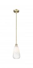 Innovations Lighting 616-1S-AB-G480-6OP - Brookhaven Almond - 1 Light - 6 inch - Antique Brass - Stem hung - Mini Pendant